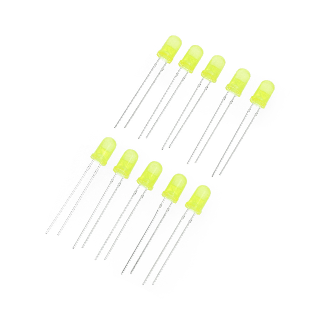 Dioda LED 5mm żółta - 10szt. - justPi